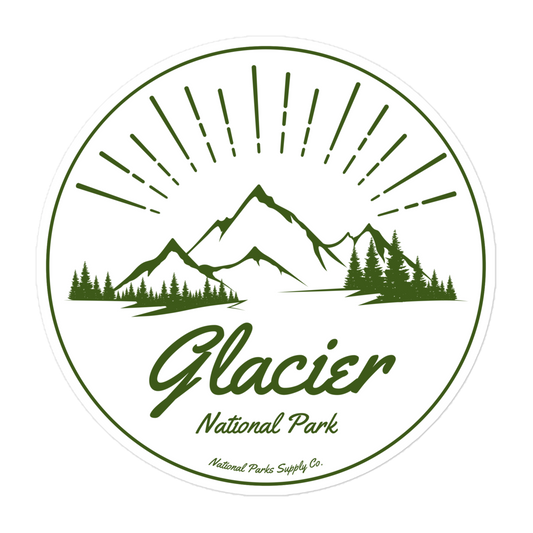 Glacier Mountain Sunrise Sticker