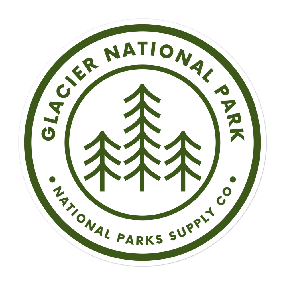 Glacier Circle Trees Sticker