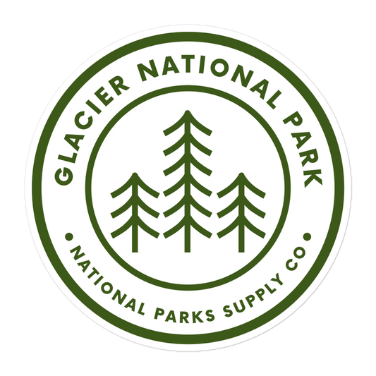 Glacier Circle Trees Sticker