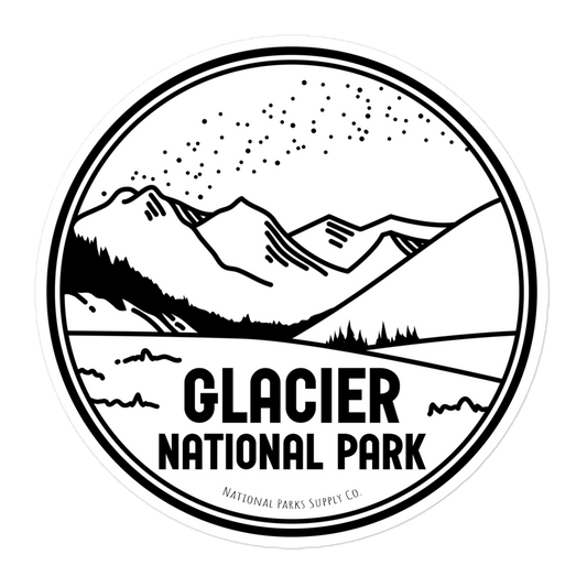 Glacier National Park Night Sky Sticker