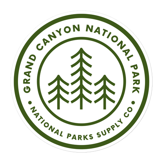 Grand Canyon Circle Trees Sticker