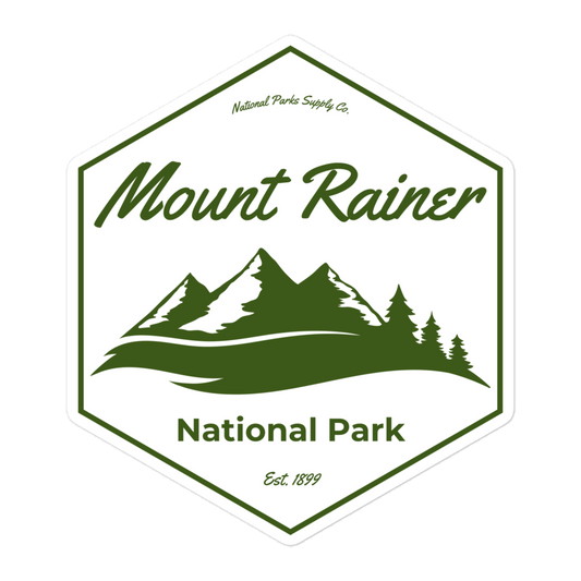 Mount Rainier Mountain Hex Sticker