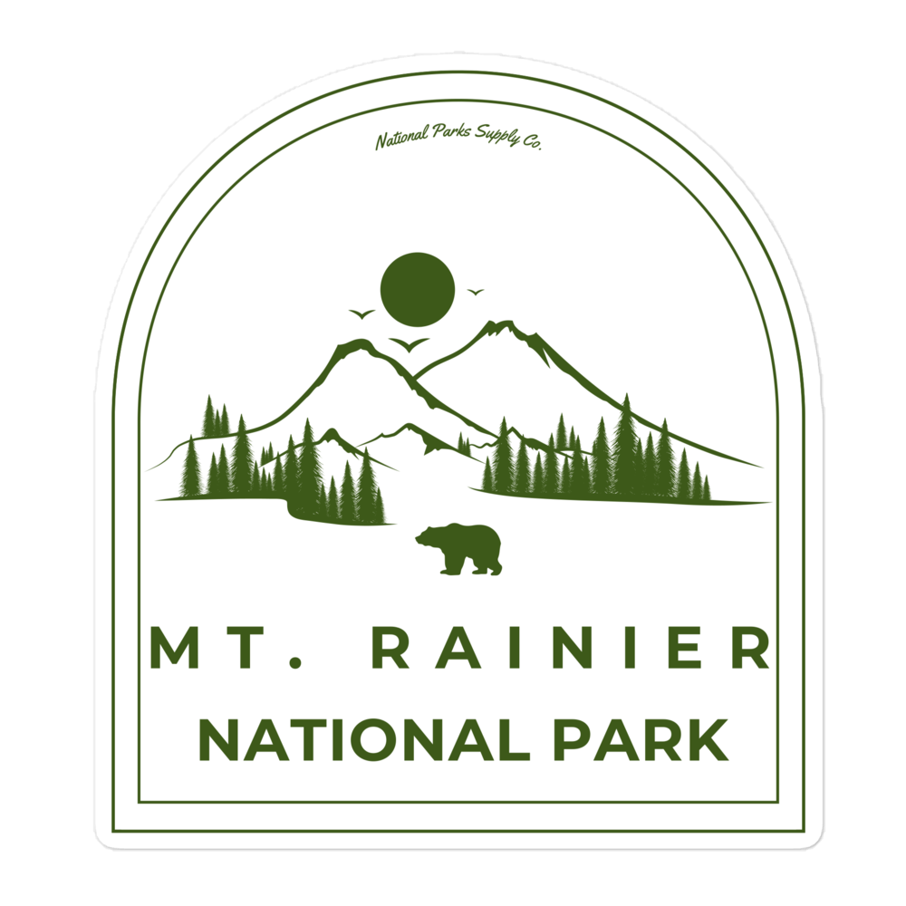 Mount Rainier Roaming Bear Sticker