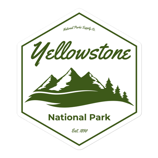 Yellowstone Mountain Hex Sticker