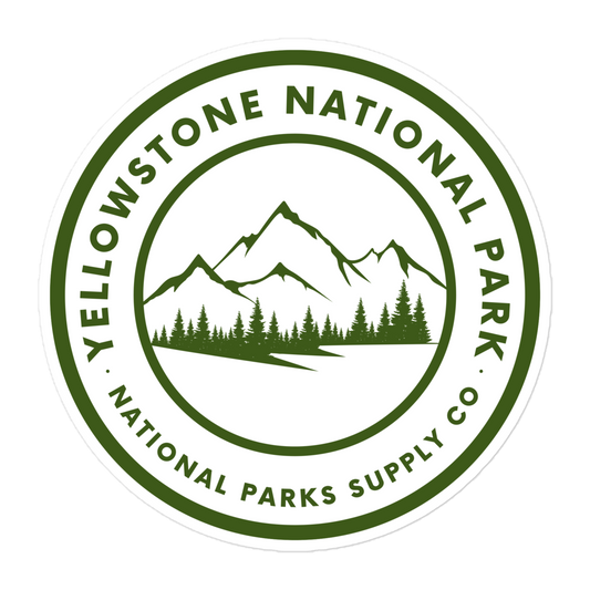 Yellowstone Circle Mountains Sticker