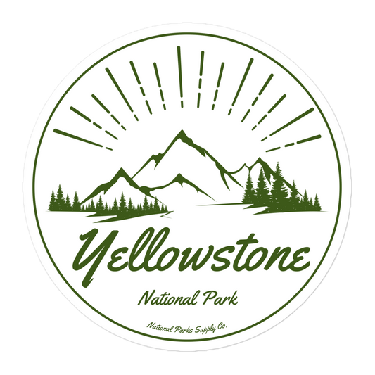 Yellowstone Mountain Sunrise Sticker