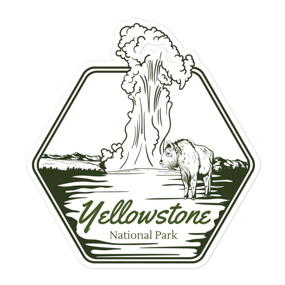 Yellowstone Old Faithful Hex Sticker