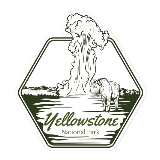 Yellowstone Old Faithful Hex Sticker