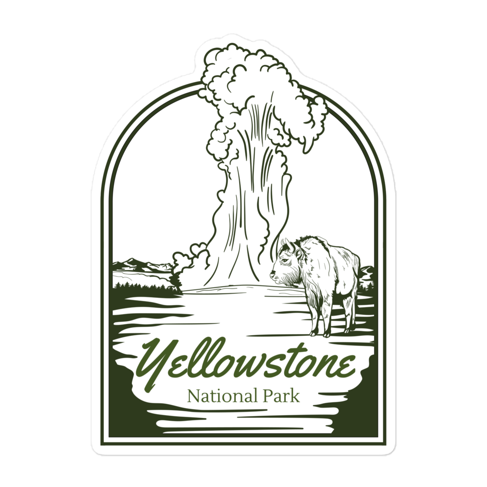 Yellowstone Old Faithful Window Sticker