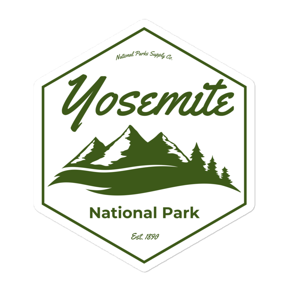 Yosemite Mountain Hexagon Sticker