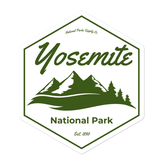 Yosemite Mountain Hexagon Sticker