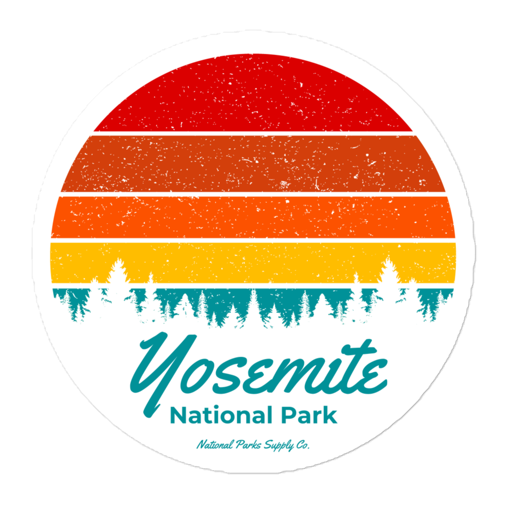 Yosemite Retro Sunset Sticker