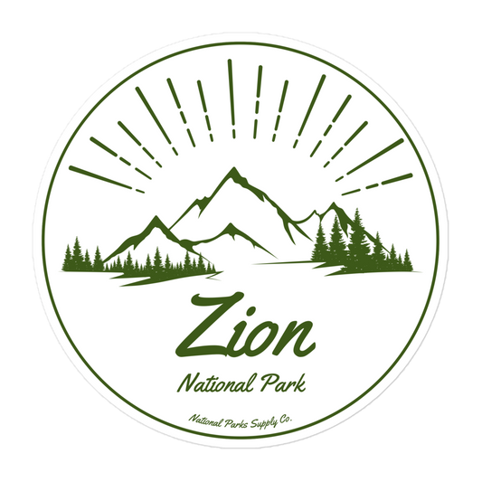 Zion Mountain Sunrise Sticker