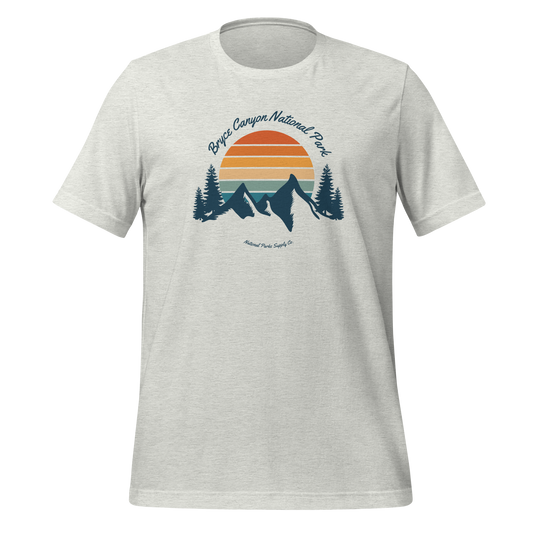 Bryce Canyon Retro Mountain Sunset T Shirt