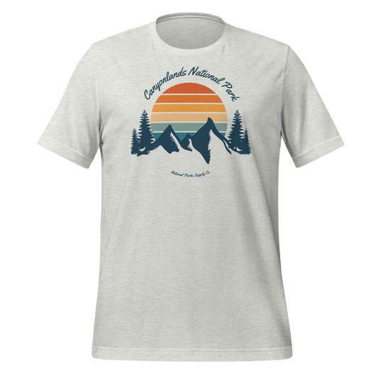 Canyonlands Retro Mountain Sunset T Shirt