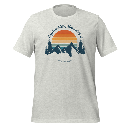 Cuyahoga Valley Retro Mountain Sunset T Shirt