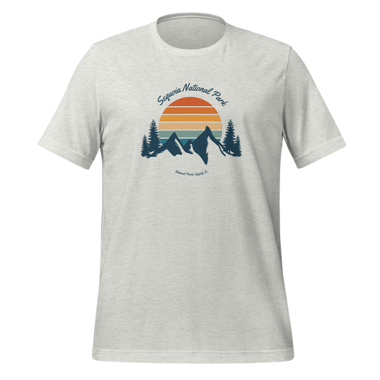 Sequoia Retro Mountain Sunset T Shirt