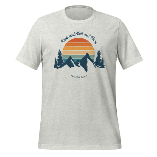 Redwood Retro Mountain Sunset T Shirt