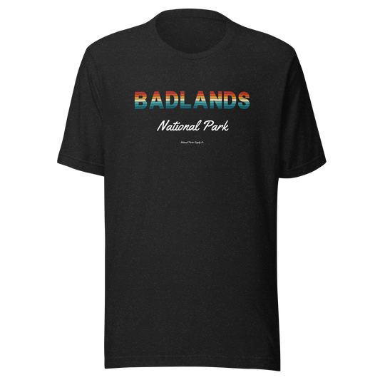 Badlands National Park Sunset Letters T Shirt