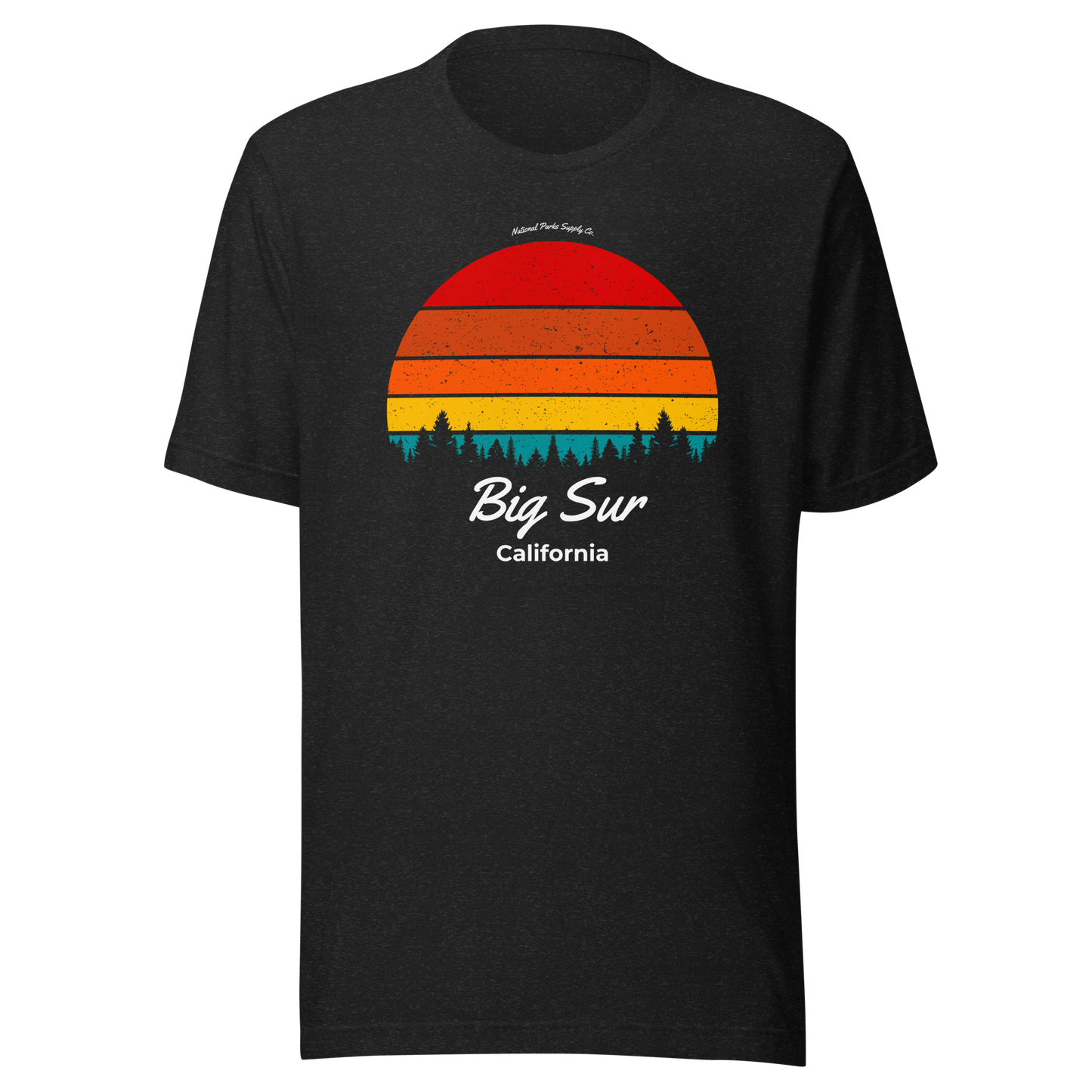 Big Sur Distressed Forest Sunset T Shirt