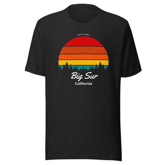 Big Sur Distressed Forest Sunset T Shirt