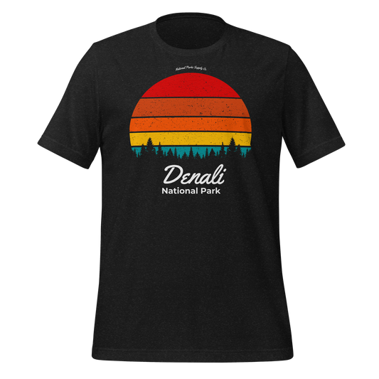 Denali Retro Forest Sunset T Shirt