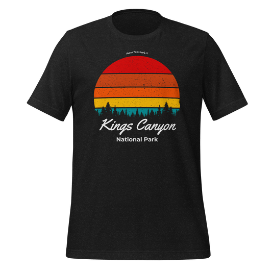 Kings Canyon National Park Retro Forest Sunset T Shirt