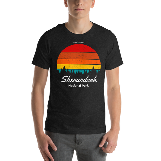 Shenandoah Retro Forest Sunset T Shirt