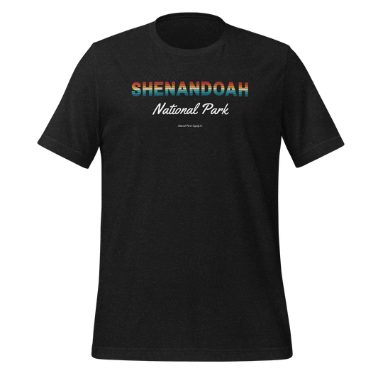 Shenandoah Sunset Font T Shirt