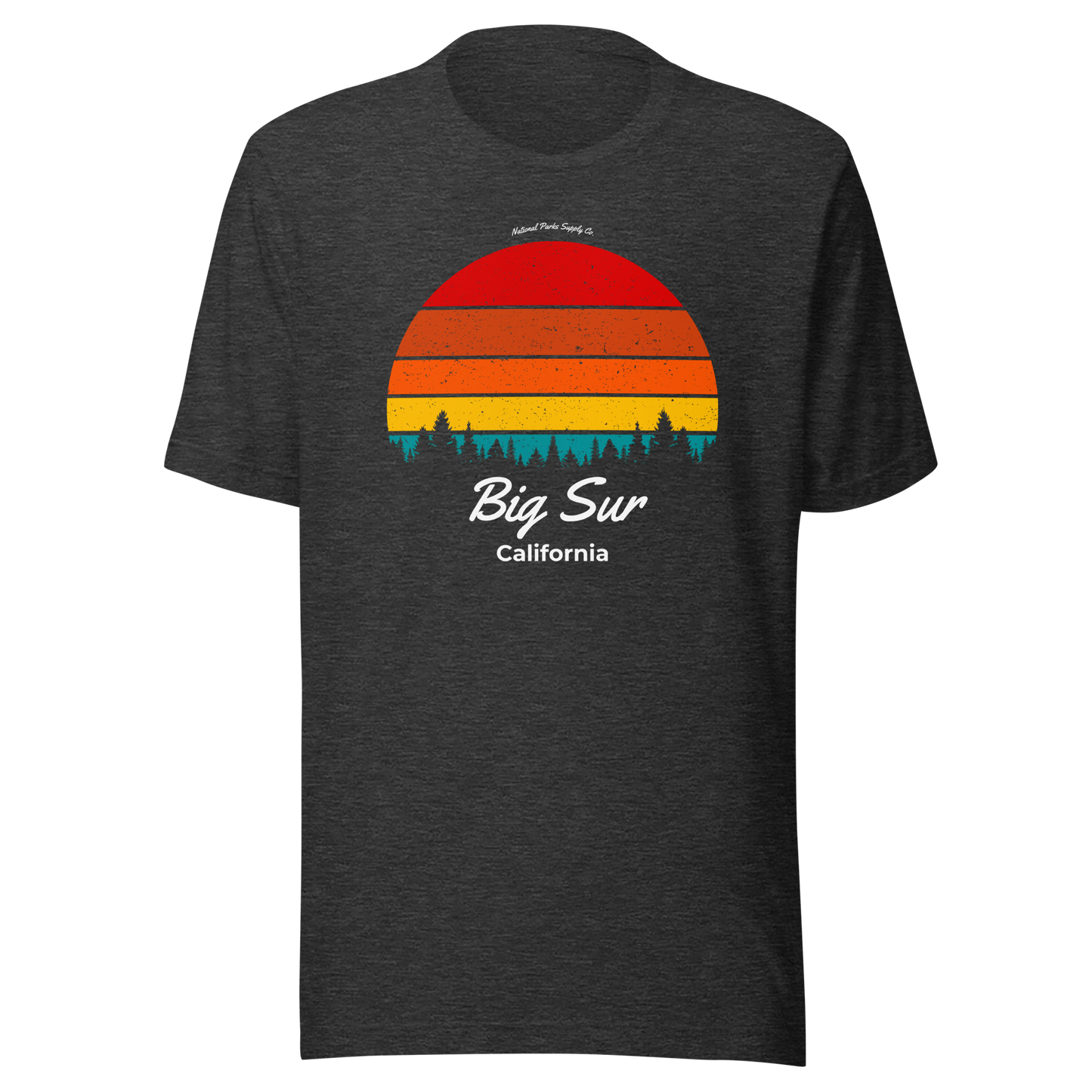 Big Sur Distressed Forest Sunset T Shirt