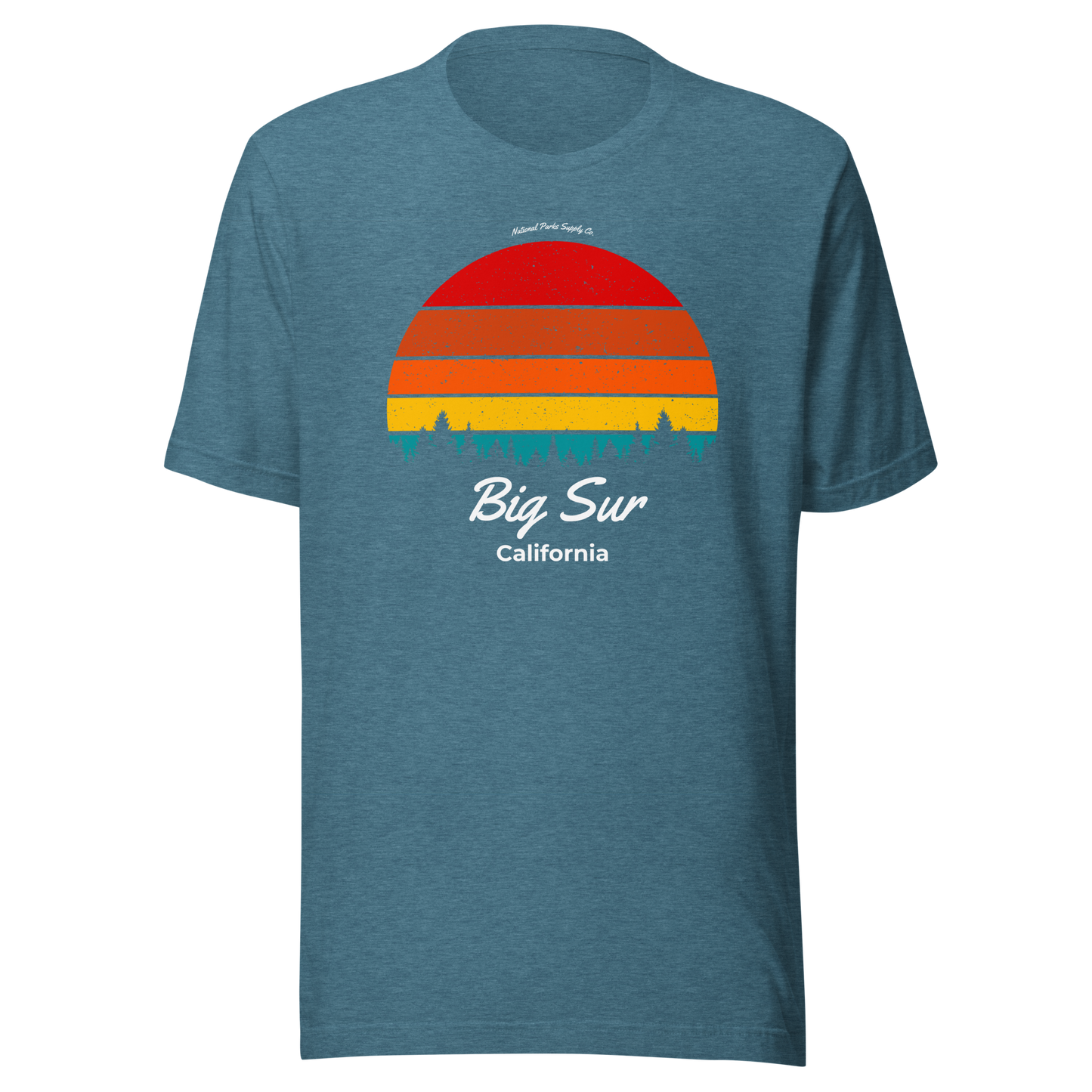 Big Sur Distressed Forest Sunset T Shirt