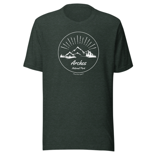 Arches Mountain Sunrise T Shirt