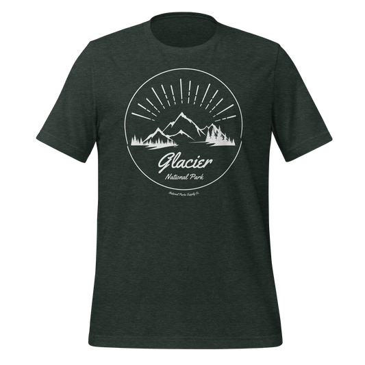 Glacier NP Mountain Sunrise T Shirt