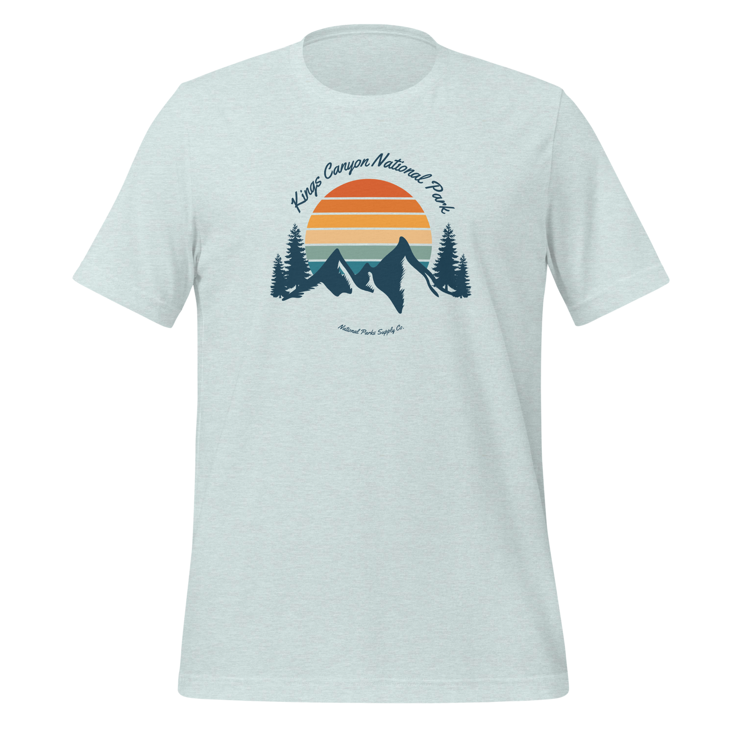 Kings Canyon Retro Mountain Sunset T Shirt