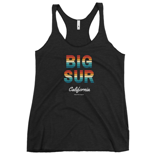 Women’s Big Sur Sunset Font Racerback Tank