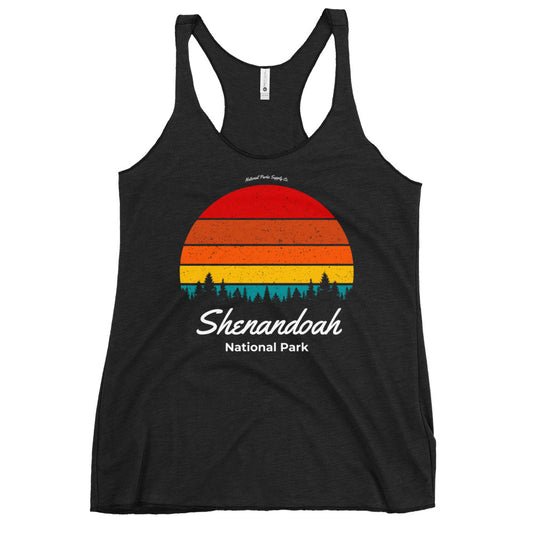 Women’s Shenandoah Retro Forest Sunset Racerback Tank