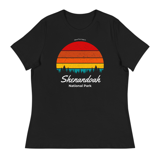 Women’s Shenandoah Retro Forest Sunset Relaxed T-Shirt