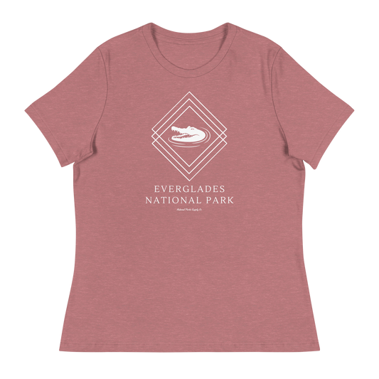 Women's Everglades National Park Gator Diamond Relaxed T-Shirt