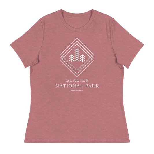 Women’s Glacier National Park Trees Relaxed T-Shirt