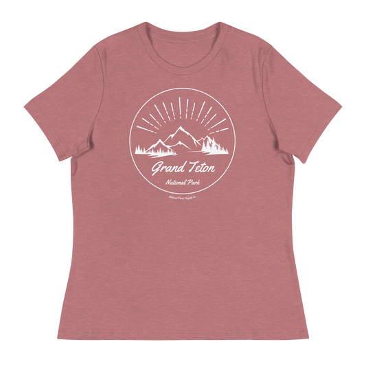 Women’s Grand Teton Mountain Sunrise Relaxed T-Shirt