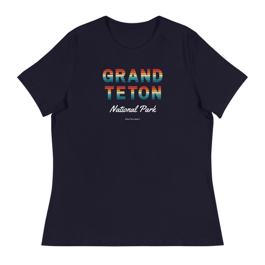 Women’s Grand Teton Sunset Font Relaxed T-Shirt