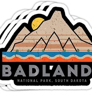 Badlands National Park Retro Sticker