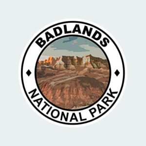 Badlands National Park Round Sticker Decal