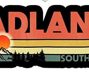 Badlands National Park Sd Retro 70s Sticker