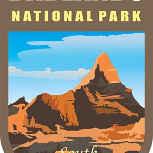 Badlands National Park Vinyl Chevron Die Cut Sticker