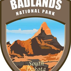 Badlands National Park Vinyl Shield Sticker