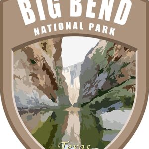 Big Bend National Park Vinyl Shield Sticker