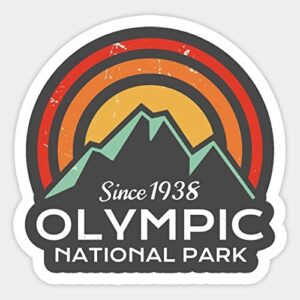 Olympic National Park Retro Vinyl Sticker