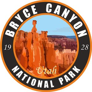 Retro Bryce Canyon National Park Round Sticker