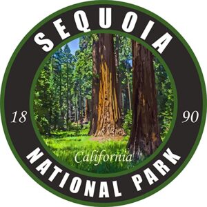 Sequoia National Park Sticker Vinyl Black Round Sticker